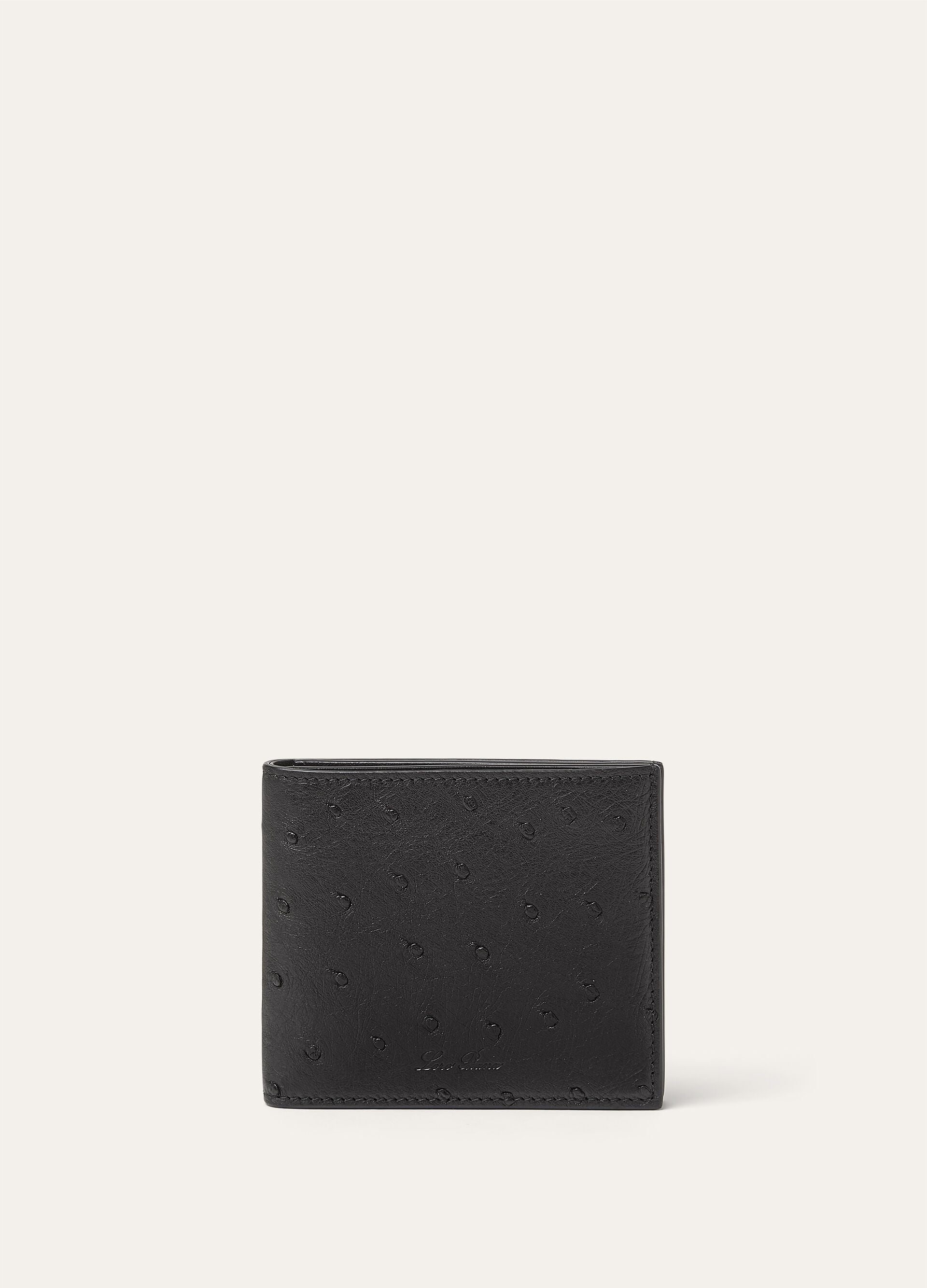 EXTRA COMPACT WALLET OSTRICH SADD-LTH