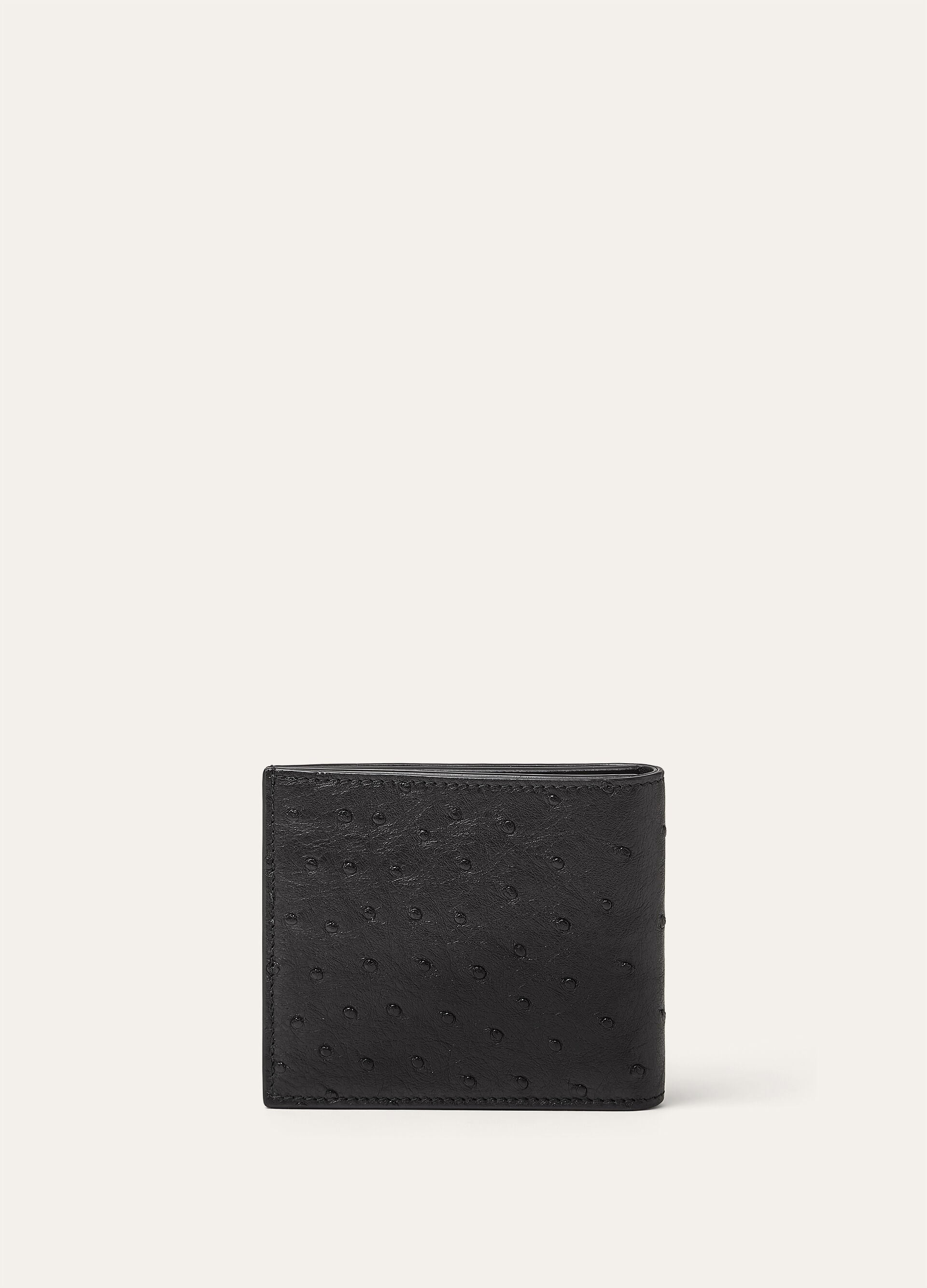 EXTRA COMPACT WALLET OSTRICH SADD-LTH