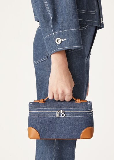 EXTRA POCKET L19 DENIM FLOWER ROUNDED CALF LS