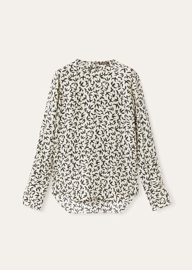 JAMI SHIRT SWALLOWS PRINT SILK