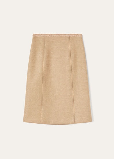 HALLE SKIRT MELTON CASH WOOL