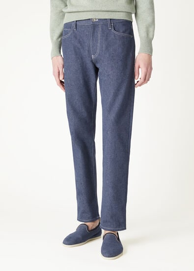 QUARONA TROUSERS DENIM FLOWER