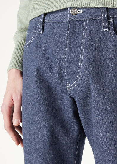 QUARONA TROUSERS DENIM FLOWER