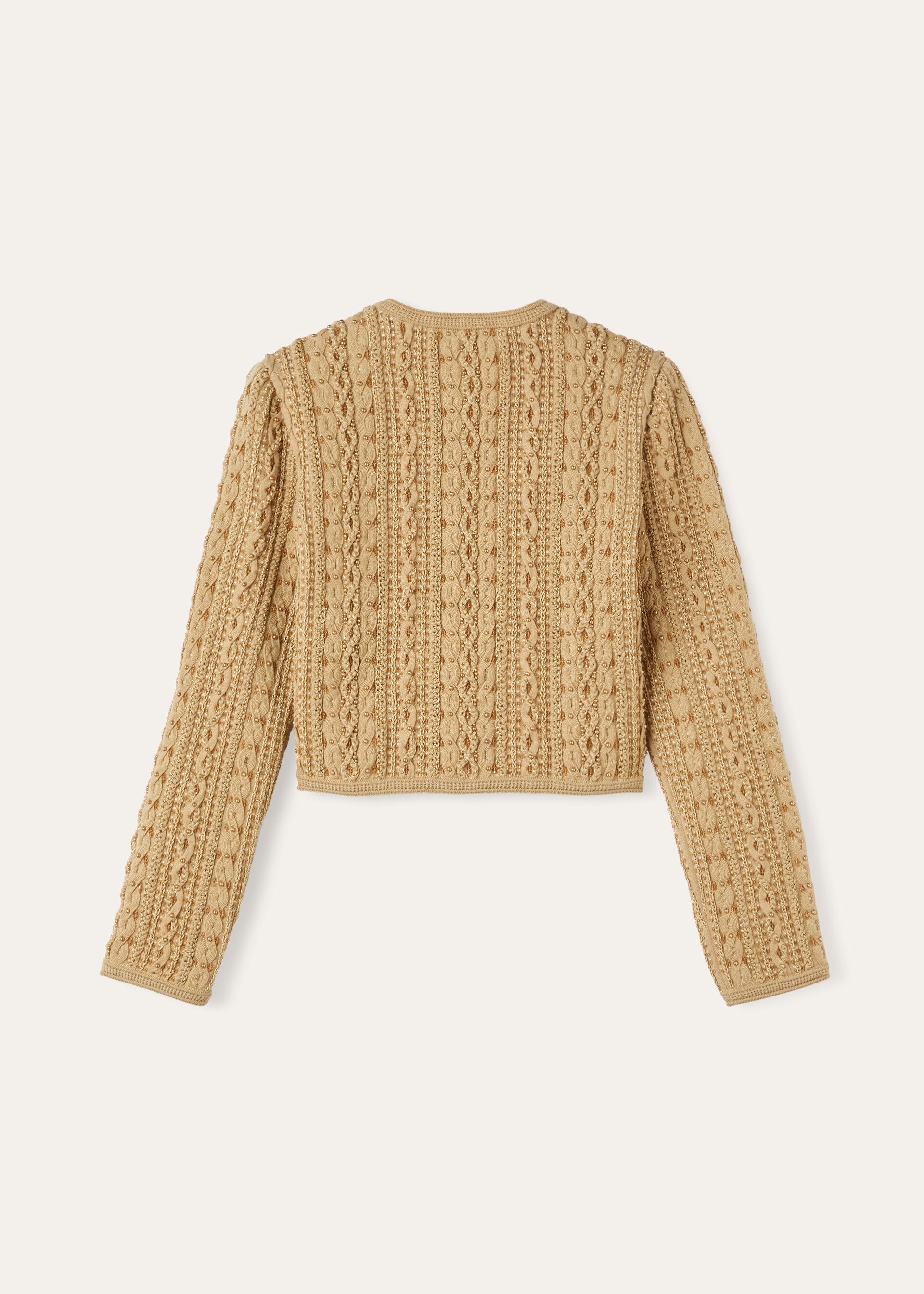 LUCIOLE EMBR. CARDIGAN SWEATER CASH BLEND GG 18