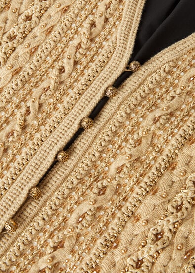 LUCIOLE EMBR. CARDIGAN SWEATER CASH BLEND GG 18