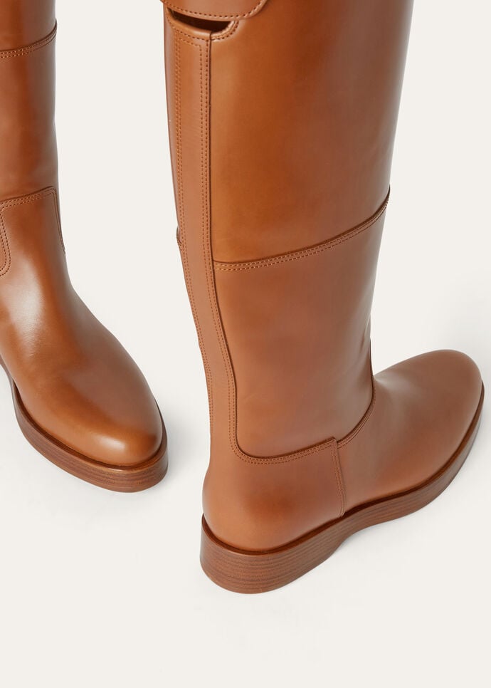 シューズ・サンダルその他 LORO PIANA LUPO BOOTS IN SMOOTH LEATHER Lupo Boot Calfskin Black | Loro Piana US