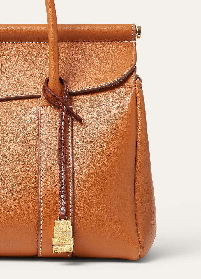 SUITCASE STACK CHARM ROUNDED LEATHER_FAO7371_P0AI_NR_2