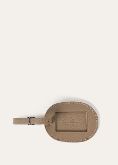 LUGGAGE TAG OVAL TENDER CALF