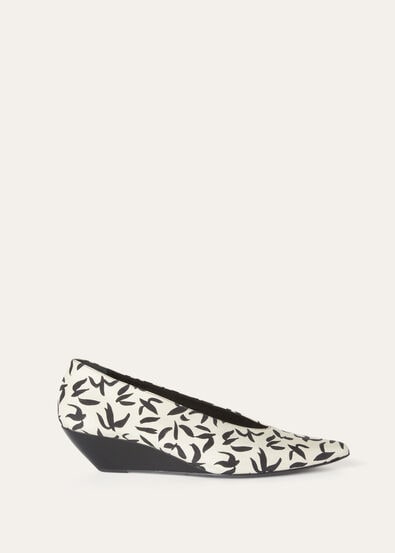 VIOLA WEDGE PUMP SWALLOWS PRINT