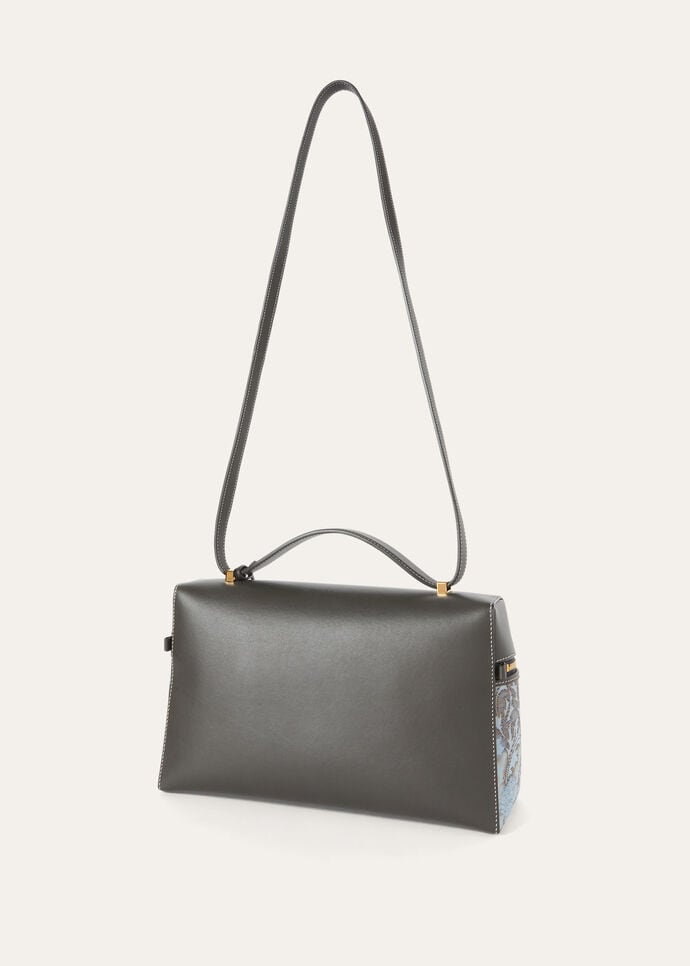 EXTRA BAG L27 CARDO JACQUARDE/ROUNDED CALF_FAO7407_B4O4_NR_3