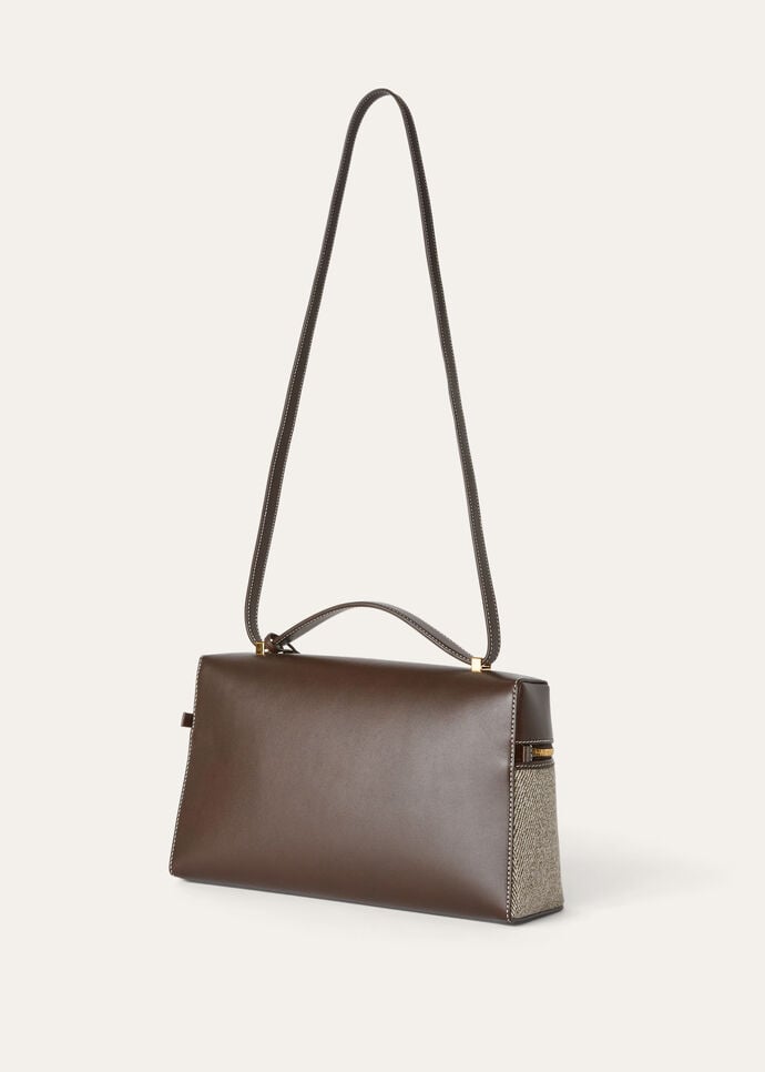 EXTRA BAG L27 PECORA NERA CHEVRON SADDLE LEATHER_FAO7415_F6IH_NR_3