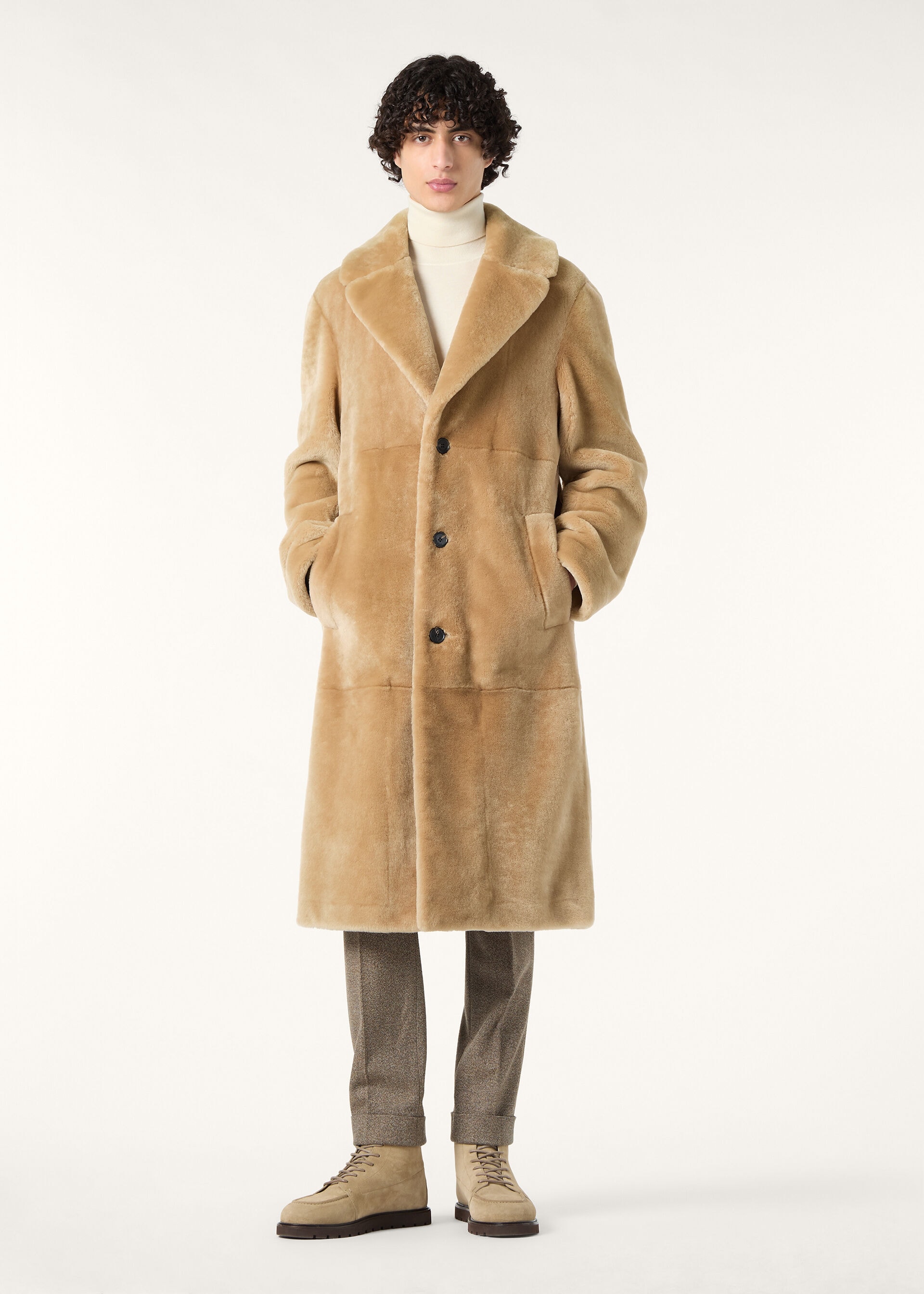 EMILIANO SB COAT MERINO SHEARLING