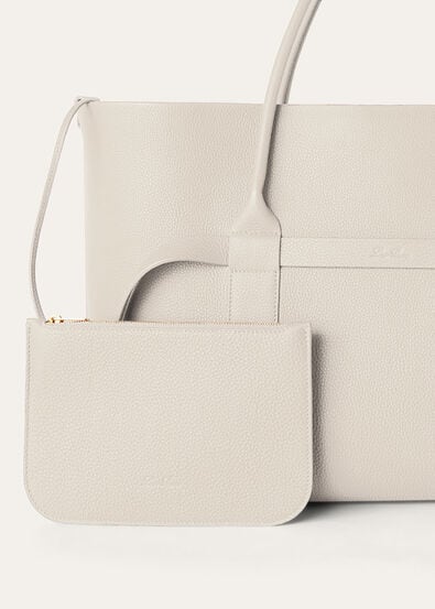 GHIERA SHOPPER LARGE FINE GRAINED LEATHER
