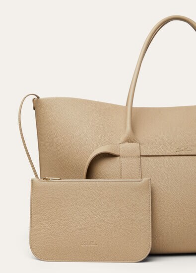 GHIERA SHOPPER LARGE FINE GRAINED LEATHER