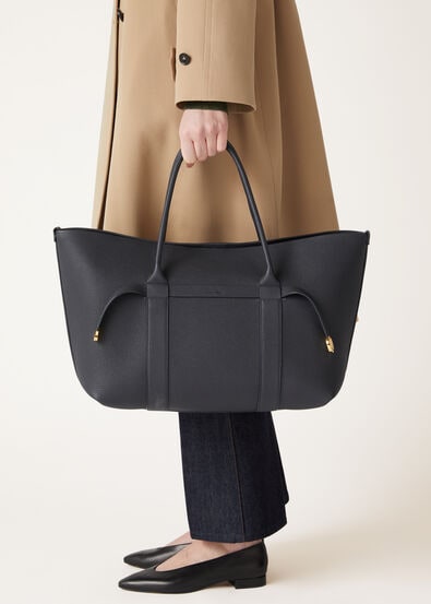 GHIERA SHOPPER LARGE FINE GRAINED LEATHER