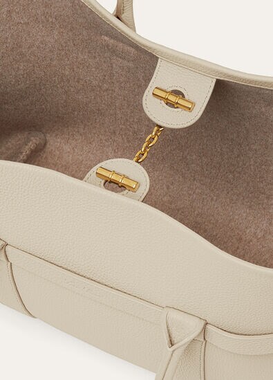 GHIERA SHOPPER SMALL FINE GRAINED LEATHER