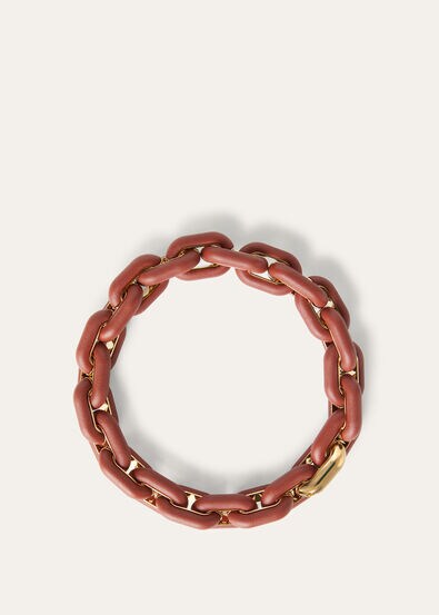 DUO CHAIN NECKLACE ROUNDED CALF