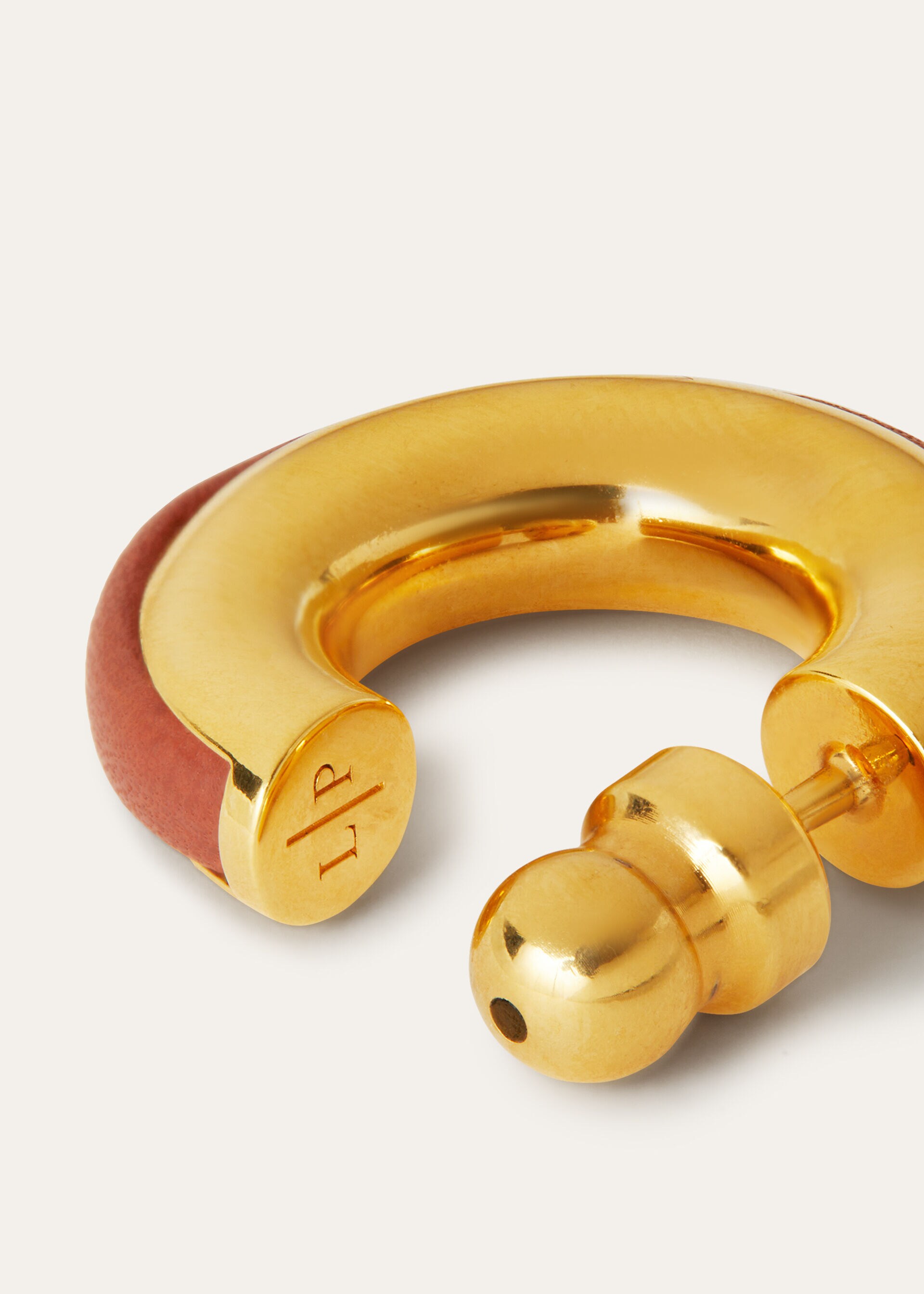 DUO CHUNKY HOOP EARRINGS ROUNDED CALF