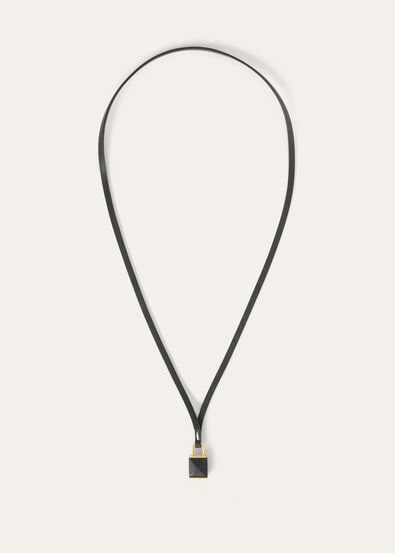 EXTRA PADLOCK NECKLACE ROUNDED CALF