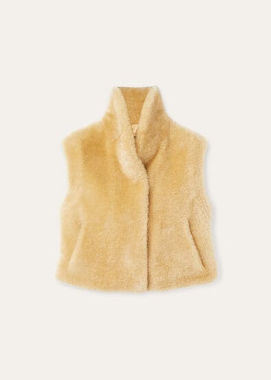 CLIFF VEST VELOUR SHEARLING