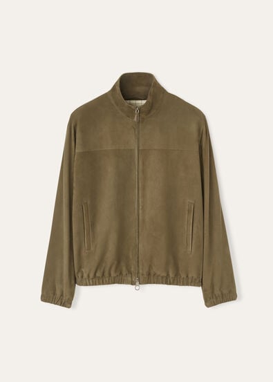 LORO PIANA BOMBER LOWERED SUEDE