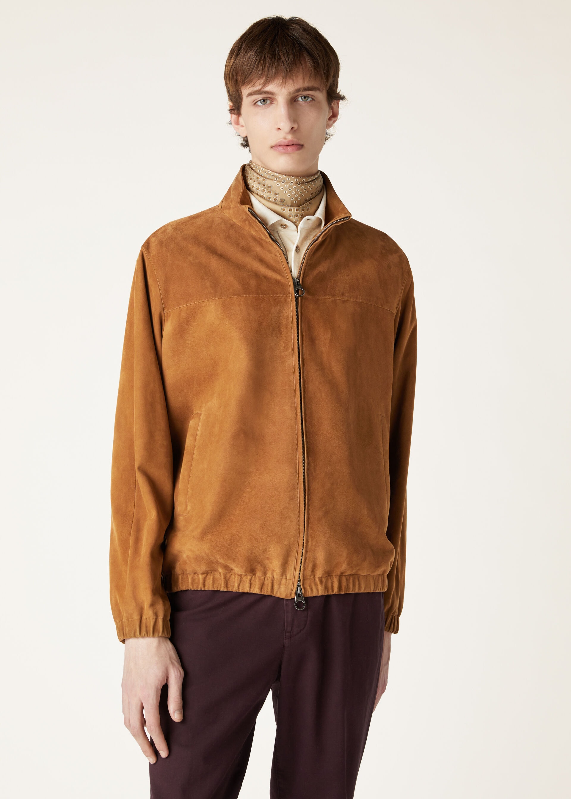 LORO PIANA BOMBER LOWERED SUEDE