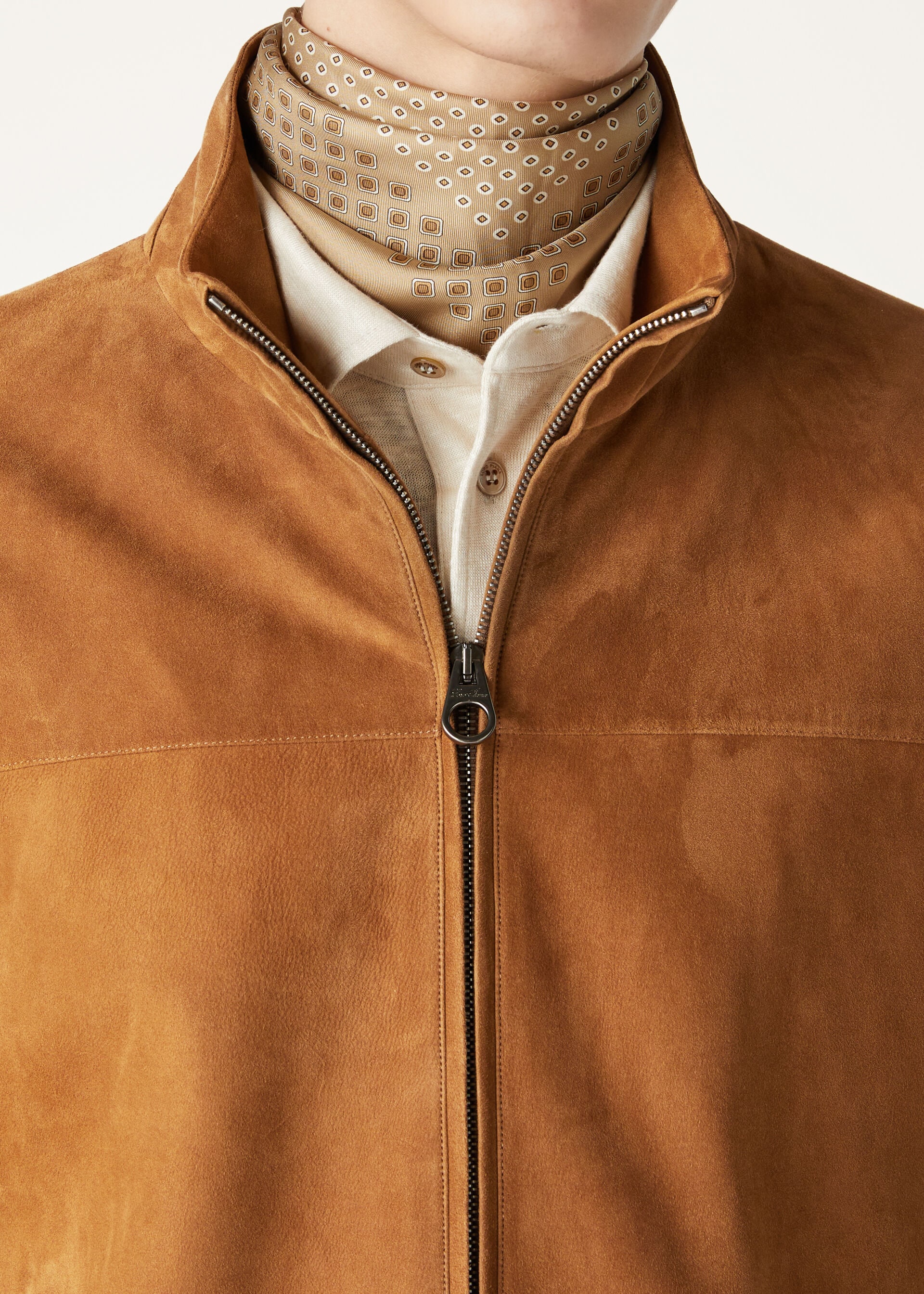 LORO PIANA BOMBER LOWERED SUEDE