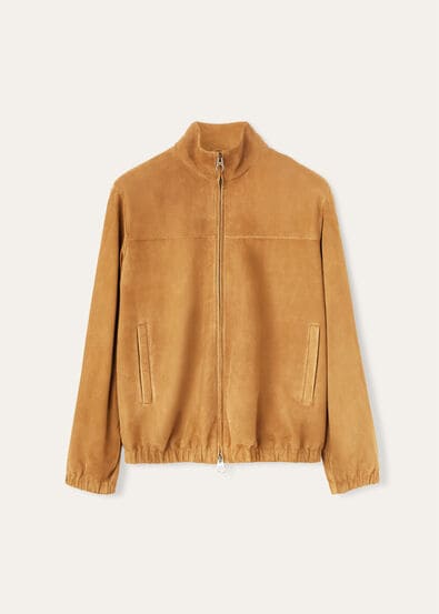 LORO PIANA BOMBER LOWERED SUEDE