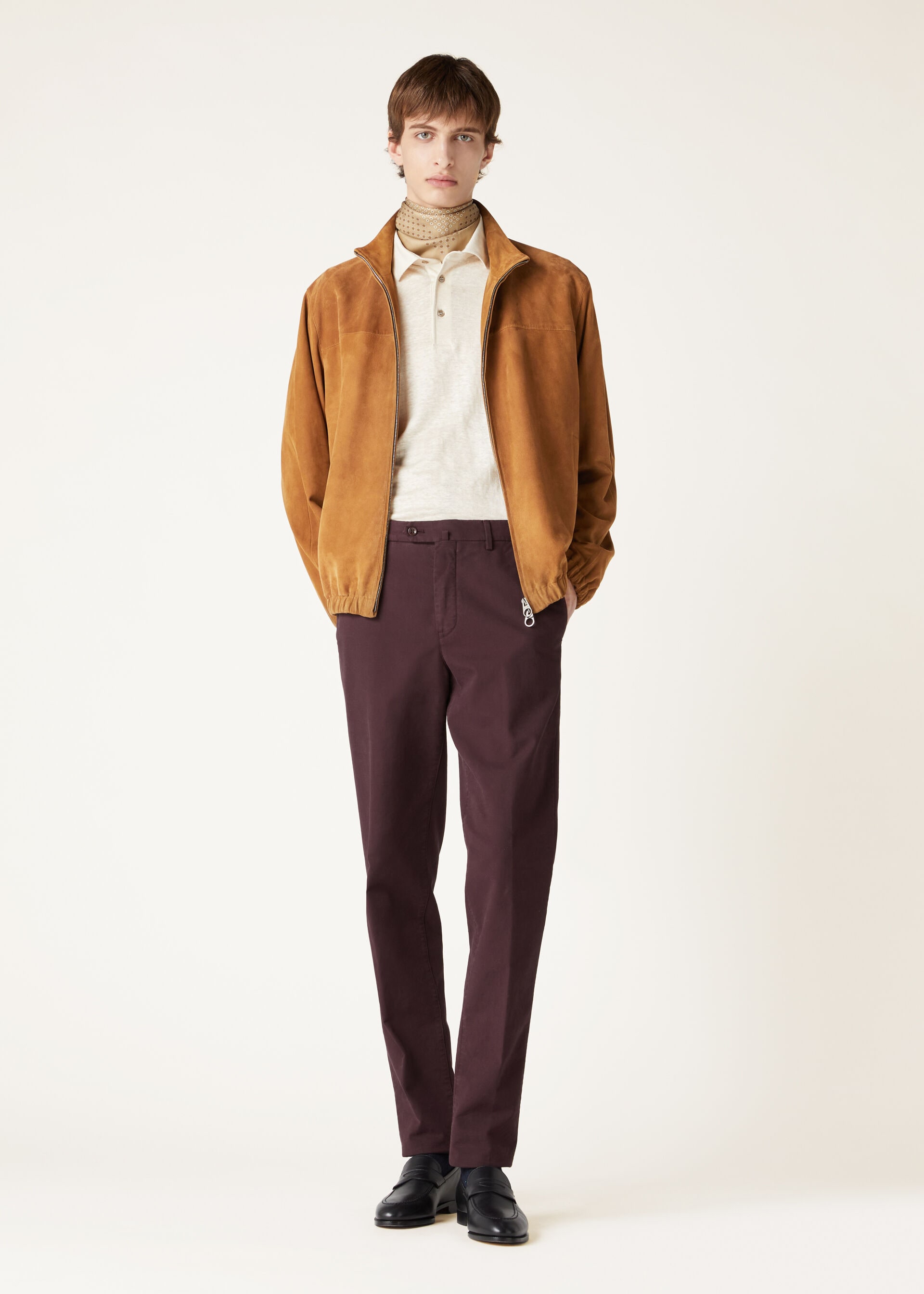 LORO PIANA BOMBER LOWERED SUEDE