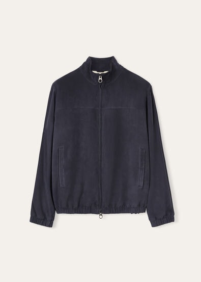 LORO PIANA BOMBER LOWERED SUEDE