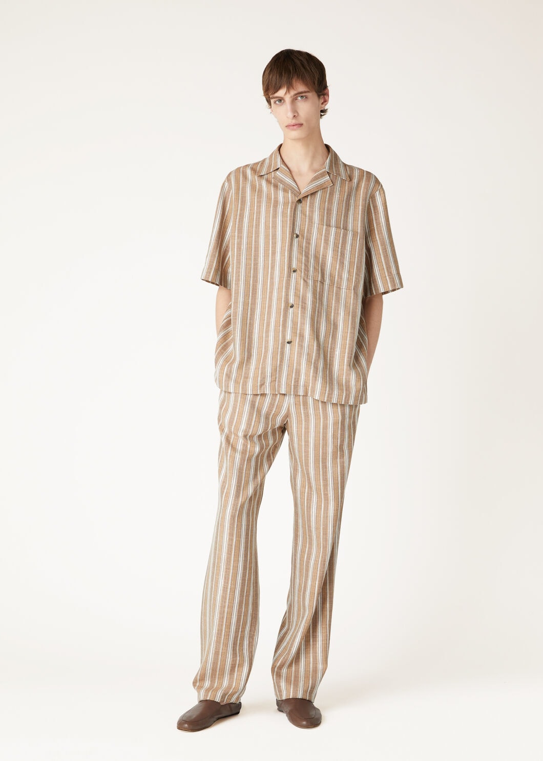 MARLYN TROUSERS TEXTURED STRIPE_FAO7669_F6FZ_1