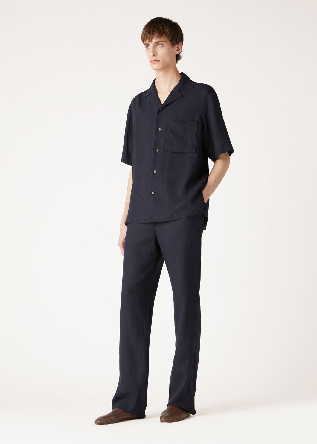 FEDERICO SS SHIRT SUMMER LINEN CREPE_FAO7683_W1AK_1