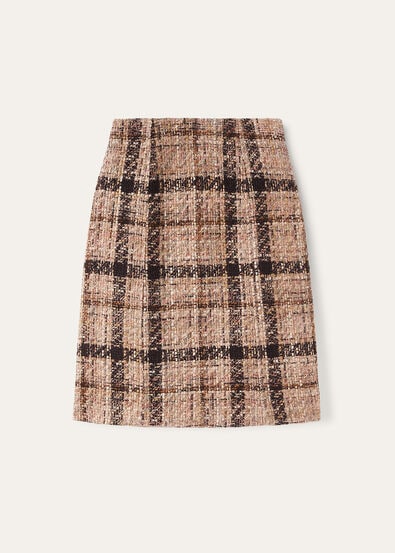 HALLE SKIRT ANDRE' PRINT TWEED