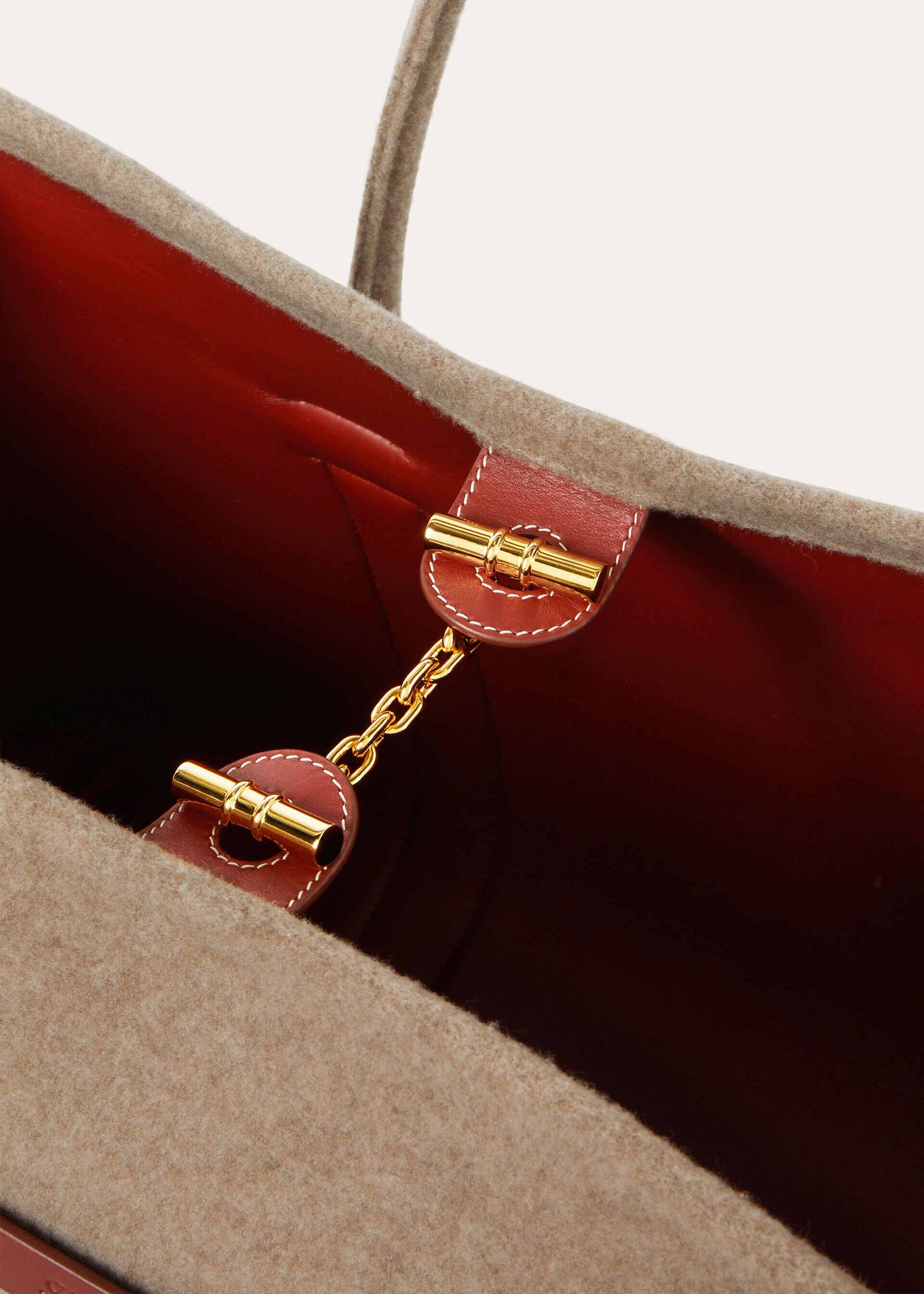 GHIERA SHOPPER LARGE CASHMERE/ROUNDED CALF