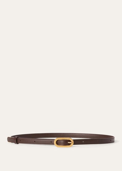 BUBBLES BUCKLE BELT SADDLE LEATHER