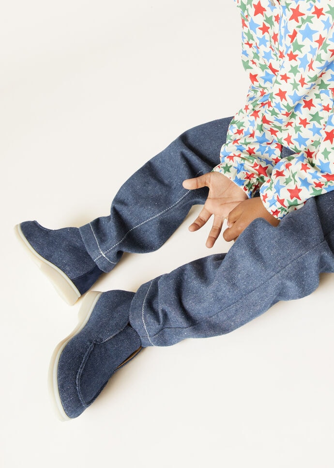 KID OPEN WALK DENIM FLOWER_FAO7974_W13K_2