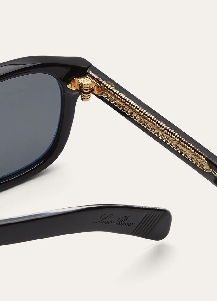 Roadster Sunglasses Acetate Black Grey/Black Gold | Loro Roadster Sunglasses Acetate Black Grey/Black Gold | Loro