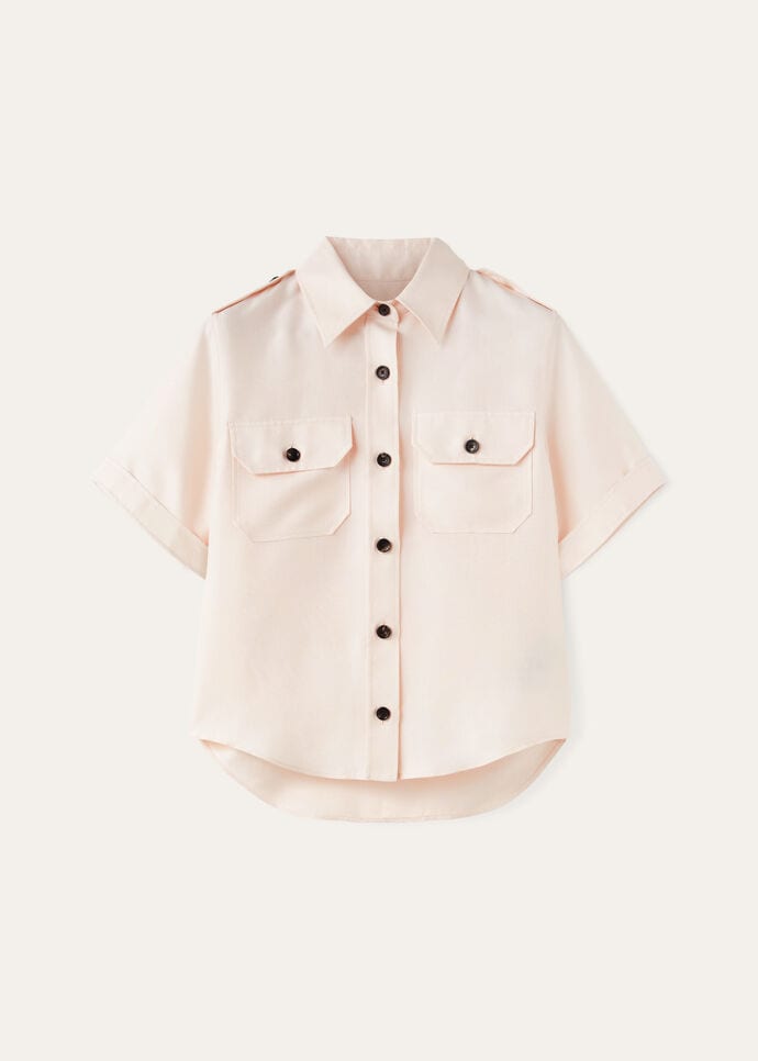 ANNALISA SS SHIRT LIGHT SHANTUNG