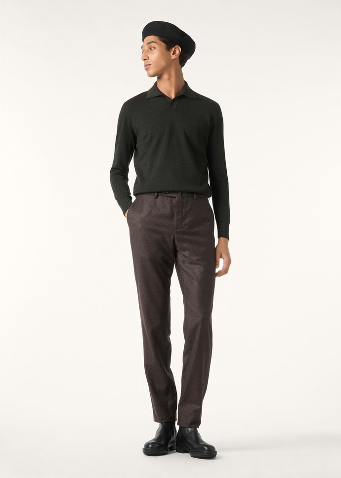 CARLO TROUSERS WOOL CASH FLANNEL_FAO8420_H00Z_1