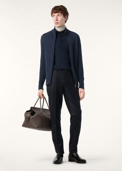 CARLO TROUSERS WOOL CASH FLANNEL