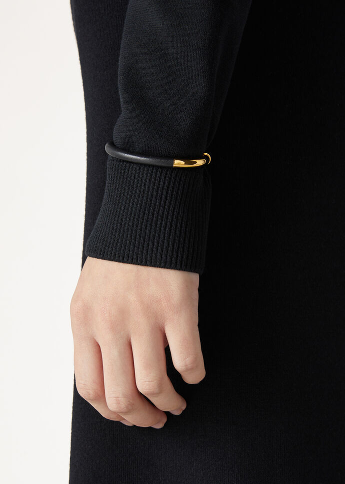 LEATHER COVERED OPEN-CUFF BRACELET ROUNDED CALF_FAO8499_804P_1