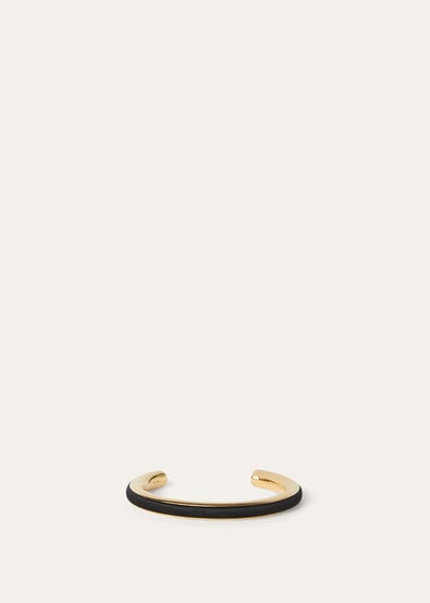 CUFF BRACELET WITH SATIN INLAY
