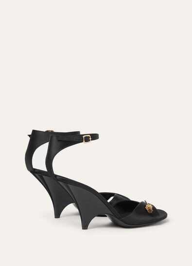OLYMPIA PIN JEWEL HEELED SANDAL SATIN