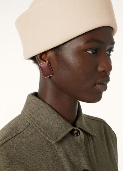 BONBON EARRINGS ROUNDED LEATHER