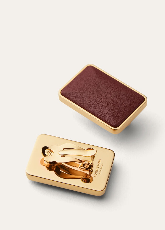 BONBON EARRINGS ROUNDED LEATHER_FAO9494_P0AR_NR_3