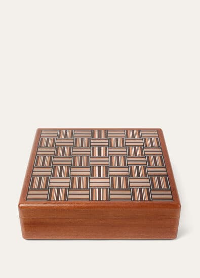 THE WOVEN STRIPE INTARSIA SQUARE BOX L