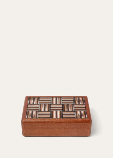 THE WOVEN STRIPE INTARSIA RECTANGULAR BOX