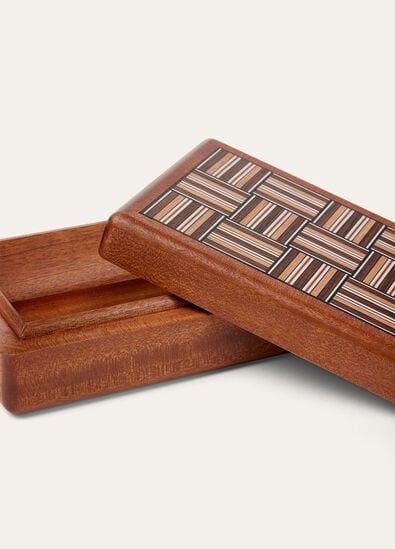THE WOVEN STRIPE INTARSIA RECTANGULAR BOX