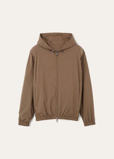 LORO PIANA HOODED BOMBER WINDMATE STRETCH STORM