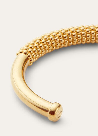 BUBBLE OPEN CUFF BRACELET BRASS